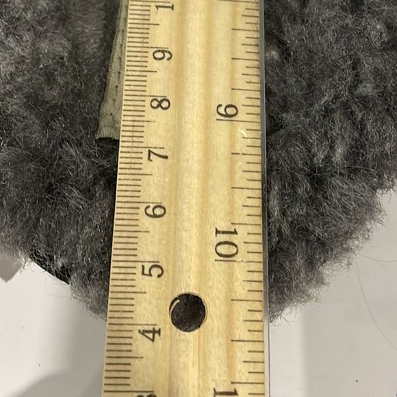 UGG Cozy slip-on slippers Womens Sz 9.5 Knit Upper Fur lining Black Gray - Picture 9 of 11